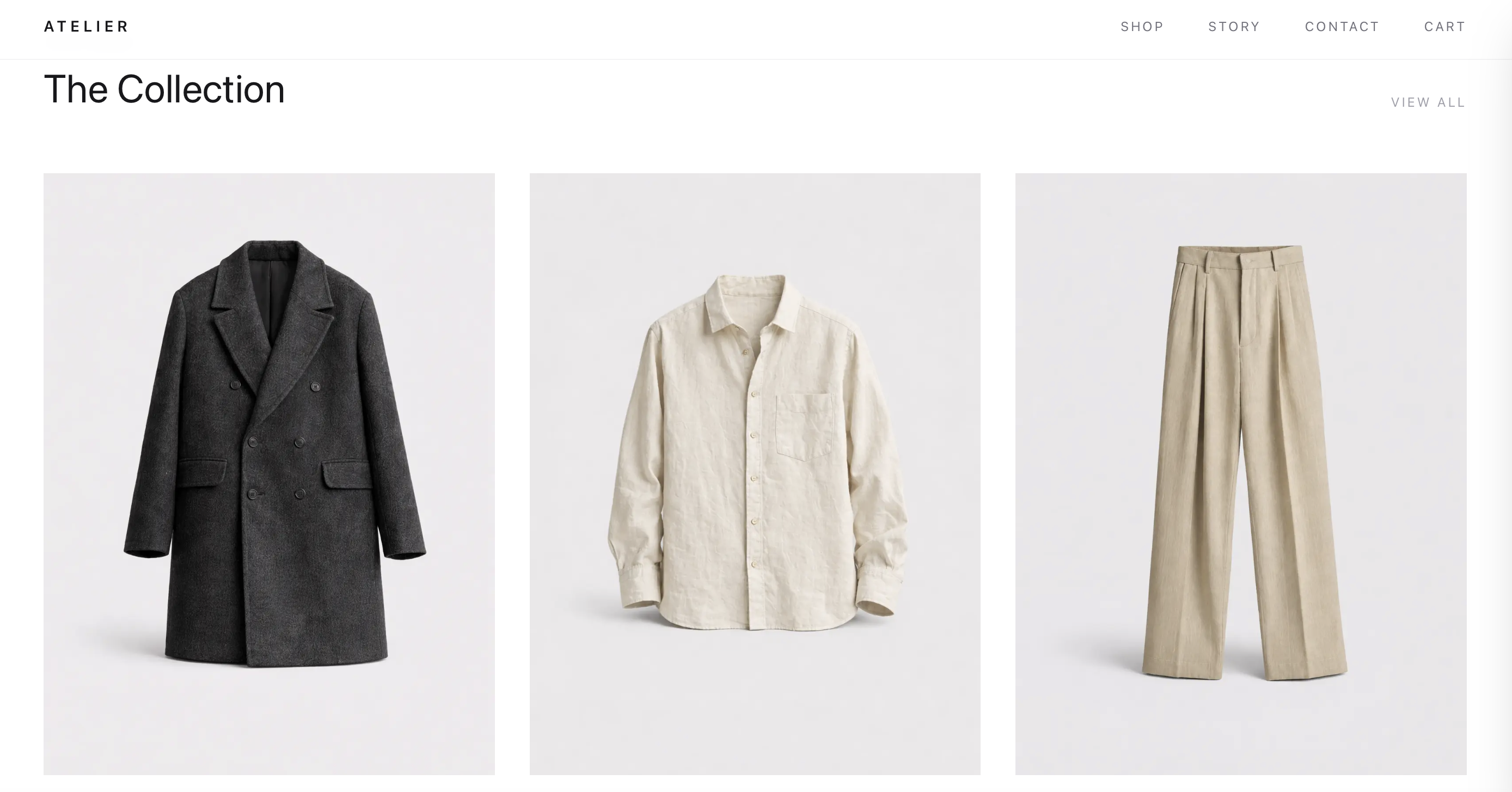 Atelier — headless Shopify storefront demo